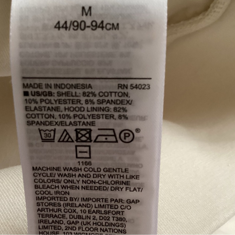 SCUBA KNIT BANANA REPUBLIC NWT MULTI SEASON HOODIE POCKETS CREAM WHITE MEDIUM - Picture 9 of 14